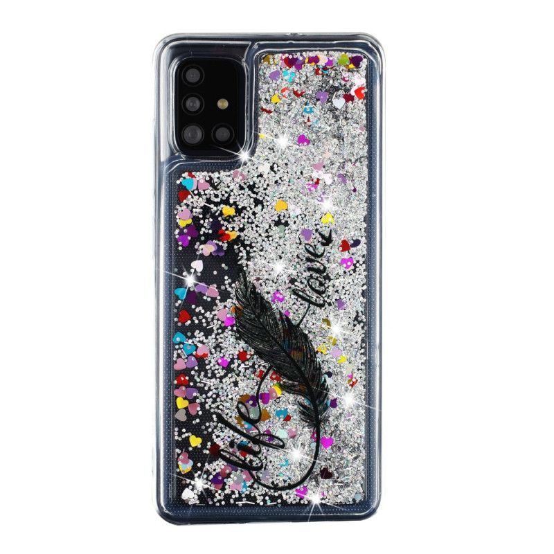 Hülle Samsung Galaxy A52 4G / A52 5G Handyhülle Leben & Liebe Glitzern