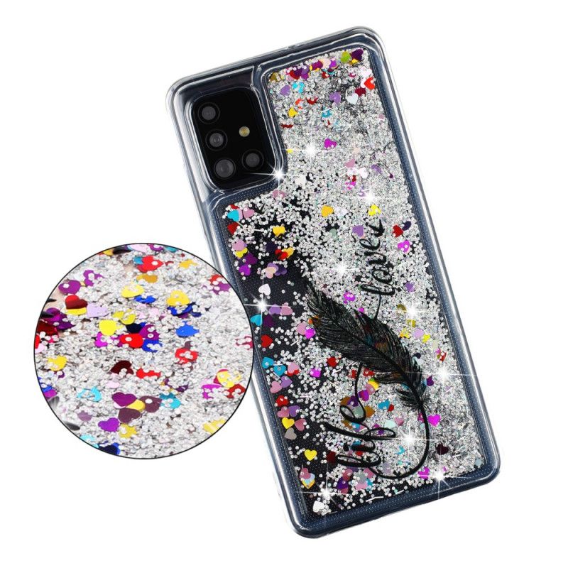 Hülle Samsung Galaxy A52 4G / A52 5G Handyhülle Leben & Liebe Glitzern