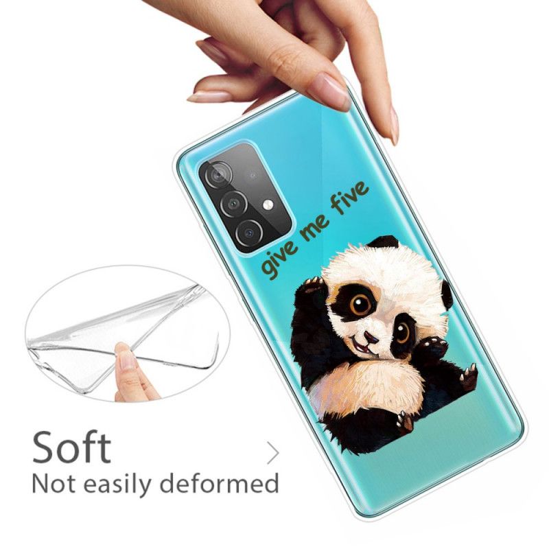 Hülle Samsung Galaxy A52 4G / A52 5G Handyhülle Transparenter Panda. Gib Mir Fünf