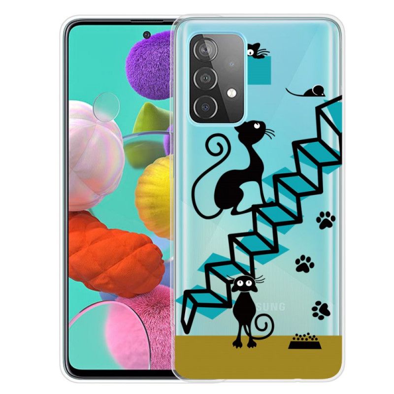 Hülle Samsung Galaxy A52 4G / A52 5G Lustige Katzen