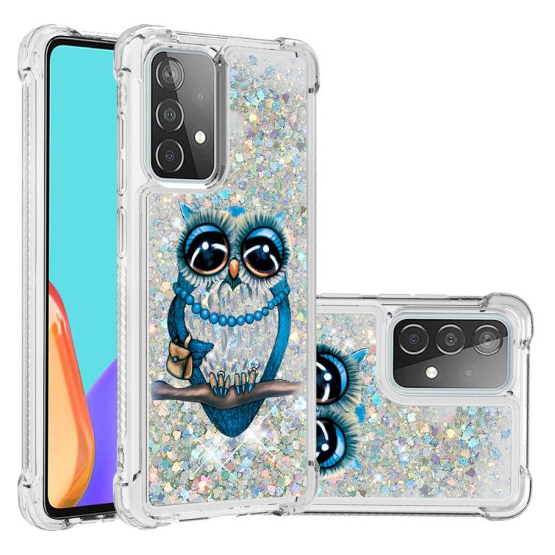 Hülle Samsung Galaxy A52 4G / A52 5G Miss Owl Glitter
