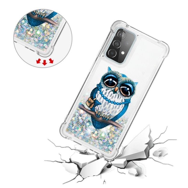 Hülle Samsung Galaxy A52 4G / A52 5G Miss Owl Glitter