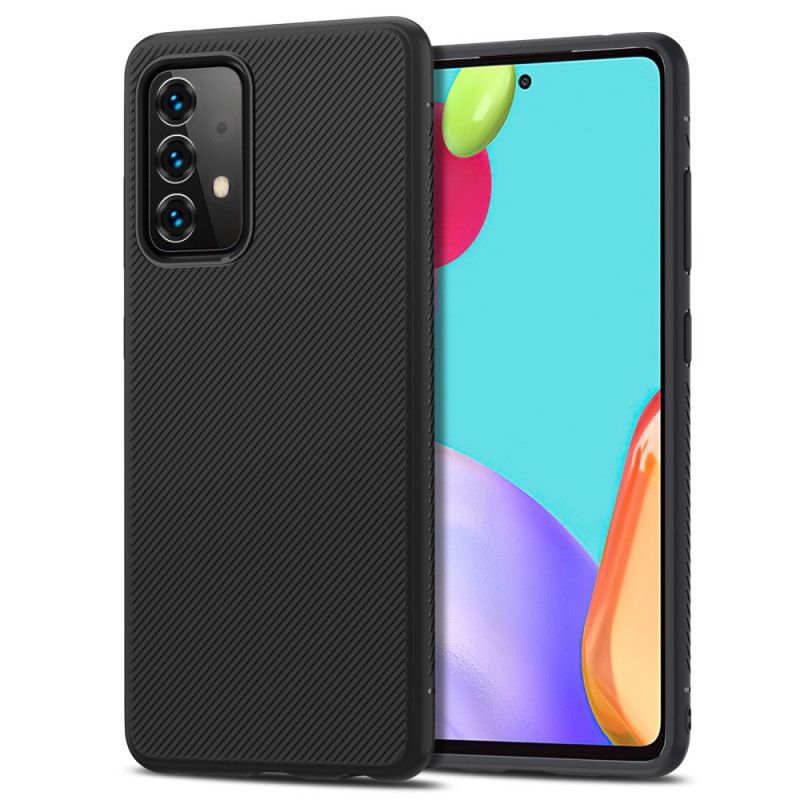 Hülle Samsung Galaxy A52 4G / A52 5G Schwarz Jazzserien-Twill