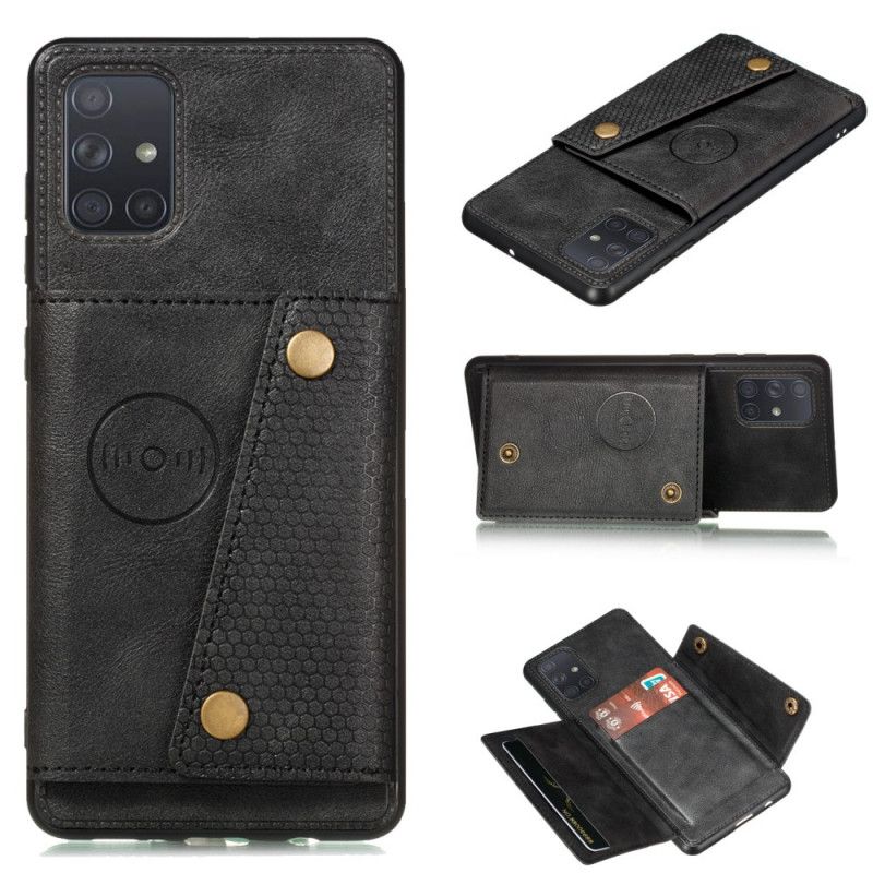 Hülle Samsung Galaxy A52 4G / A52 5G Schwarz Snap Wallet