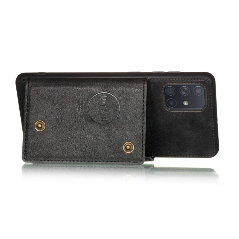 Hülle Samsung Galaxy A52 4G / A52 5G Schwarz Snap Wallet