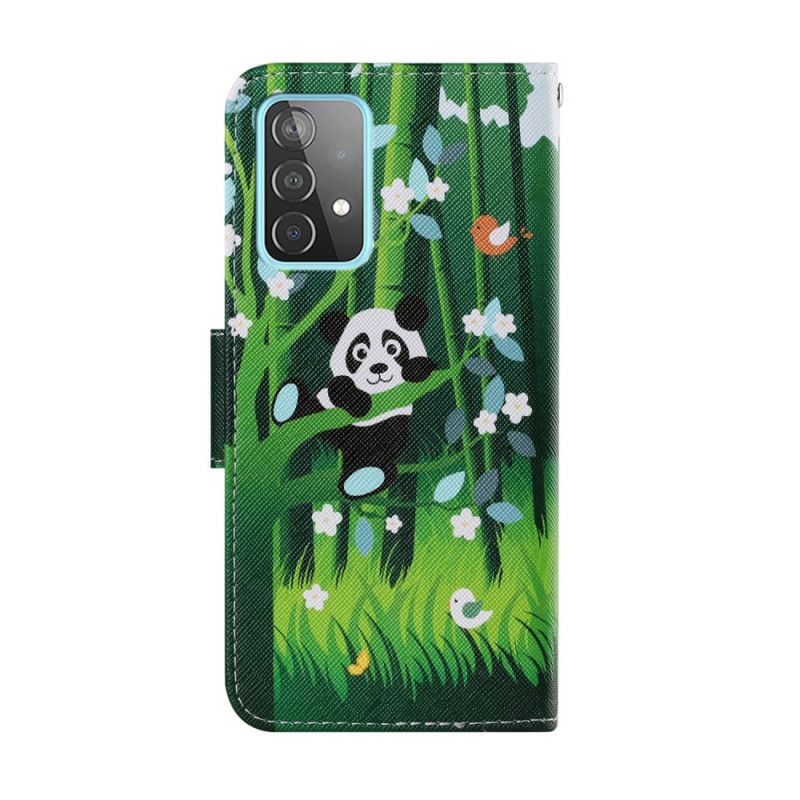 Lederhüllen Für Samsung Galaxy A52 4G / A52 5G Panda-Spaziergang