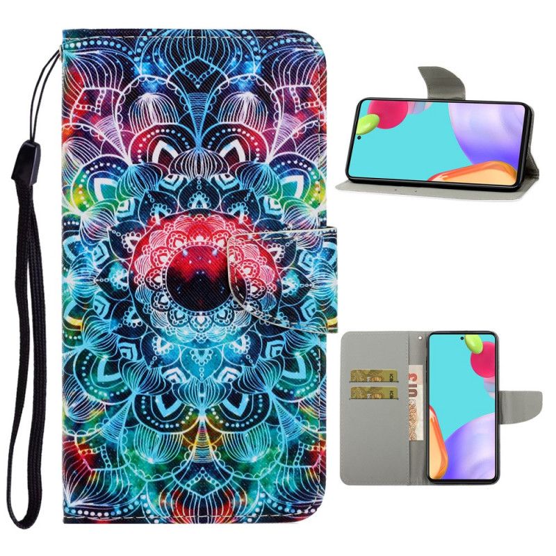 Lederhüllen Samsung Galaxy A52 4G / A52 5G Handyhülle Auffälliges Tanga-Mandala