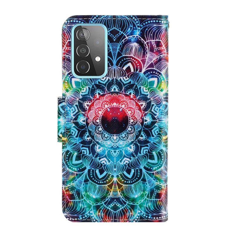 Lederhüllen Samsung Galaxy A52 4G / A52 5G Handyhülle Auffälliges Tanga-Mandala