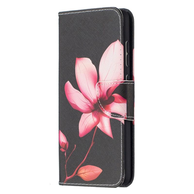 Lederhüllen Samsung Galaxy A52 4G / A52 5G Handyhülle Rosa Blume