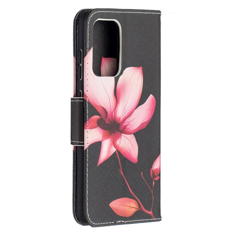 Lederhüllen Samsung Galaxy A52 4G / A52 5G Handyhülle Rosa Blume