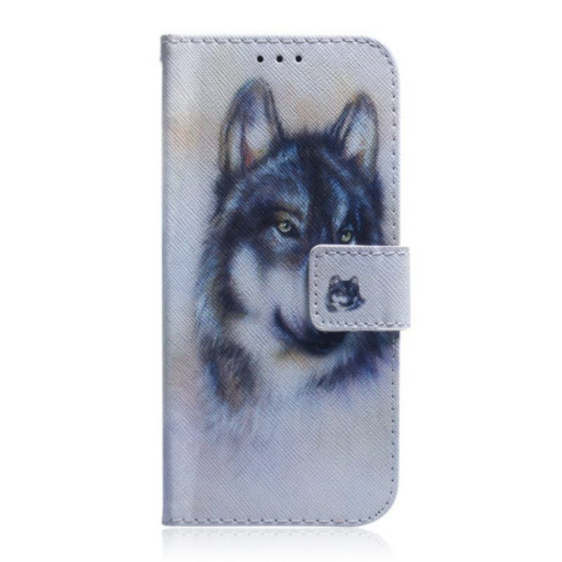 Lederhüllen Für Google Pixel 7 Aquarell-wolf