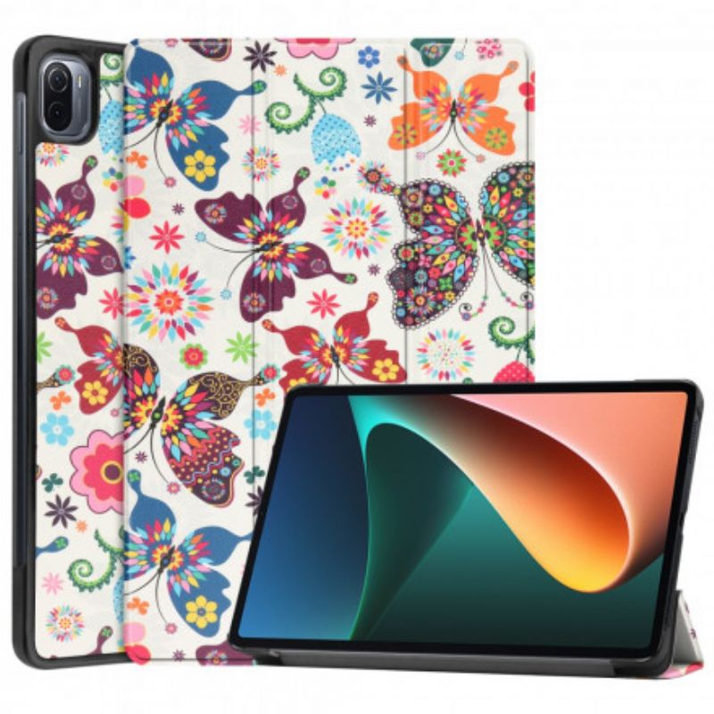 Smart Case Xiaomi Pad 5 Vintage Flower Stifthalter