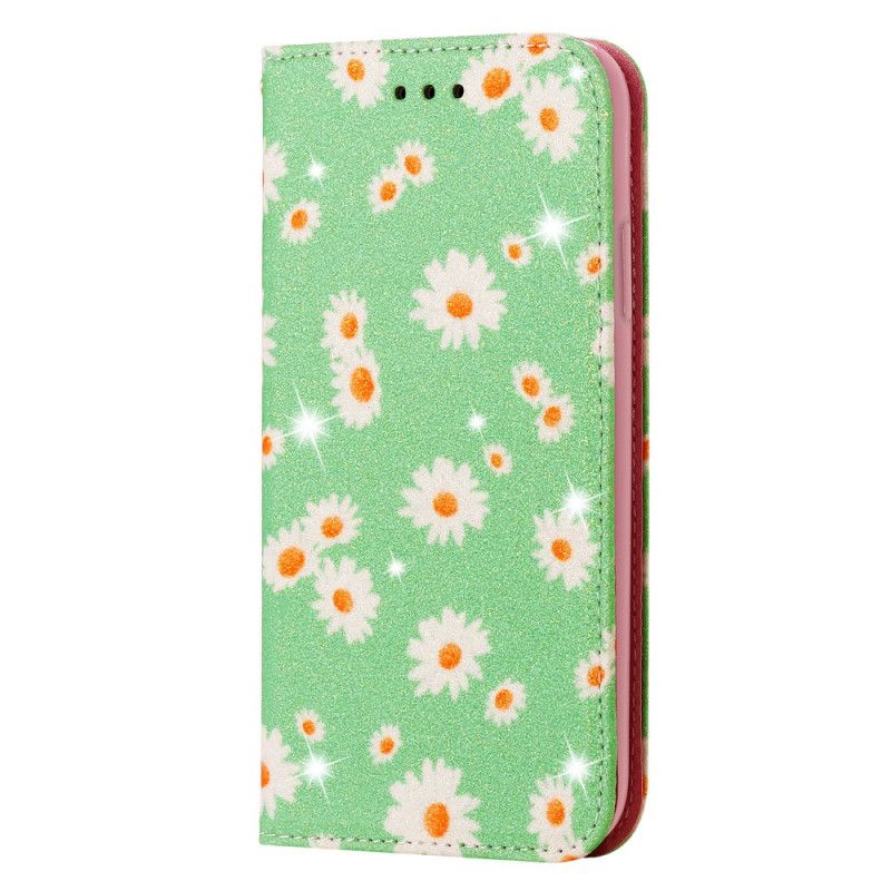 Flip Case Für Xiaomi Poco F2 Pro Pink Gänseblümchen
