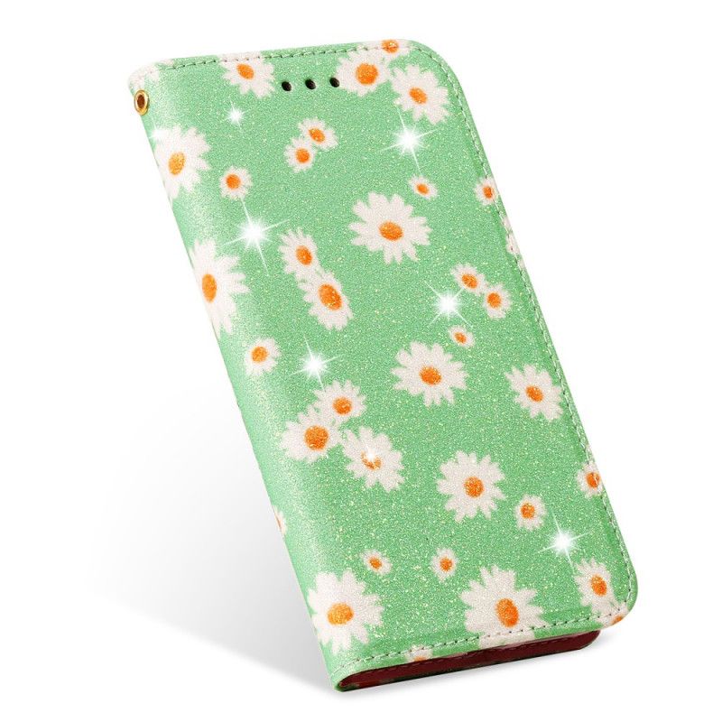 Flip Case Für Xiaomi Poco F2 Pro Pink Gänseblümchen