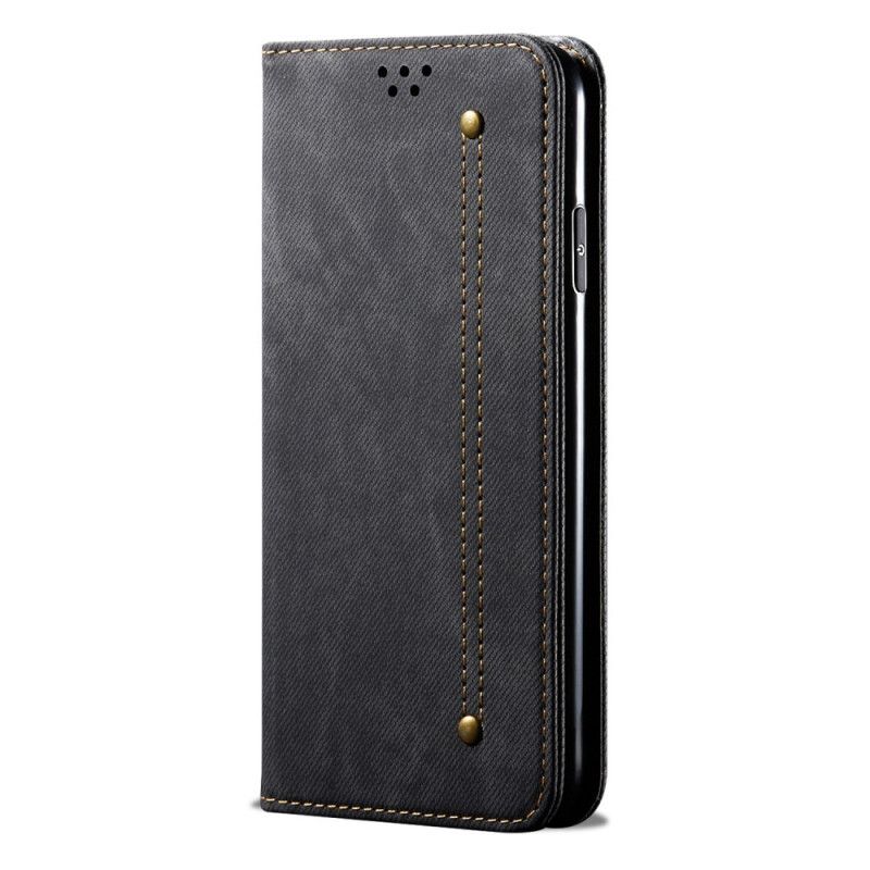 Flip Case Für Xiaomi Poco F2 Pro Schwarz Jeansstoff