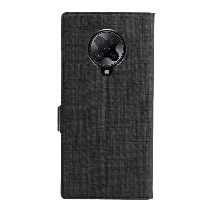 Flip Case Für Xiaomi Poco F2 Pro Schwarz Strukturiertes Vili Dmx