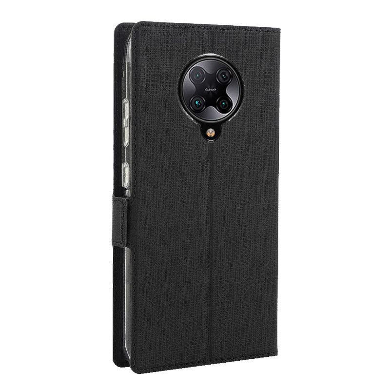 Flip Case Für Xiaomi Poco F2 Pro Schwarz Strukturiertes Vili Dmx