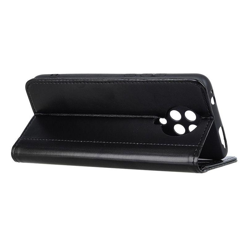 Flip Case Xiaomi Poco F2 Pro Schwarz Geteilte Lederversion