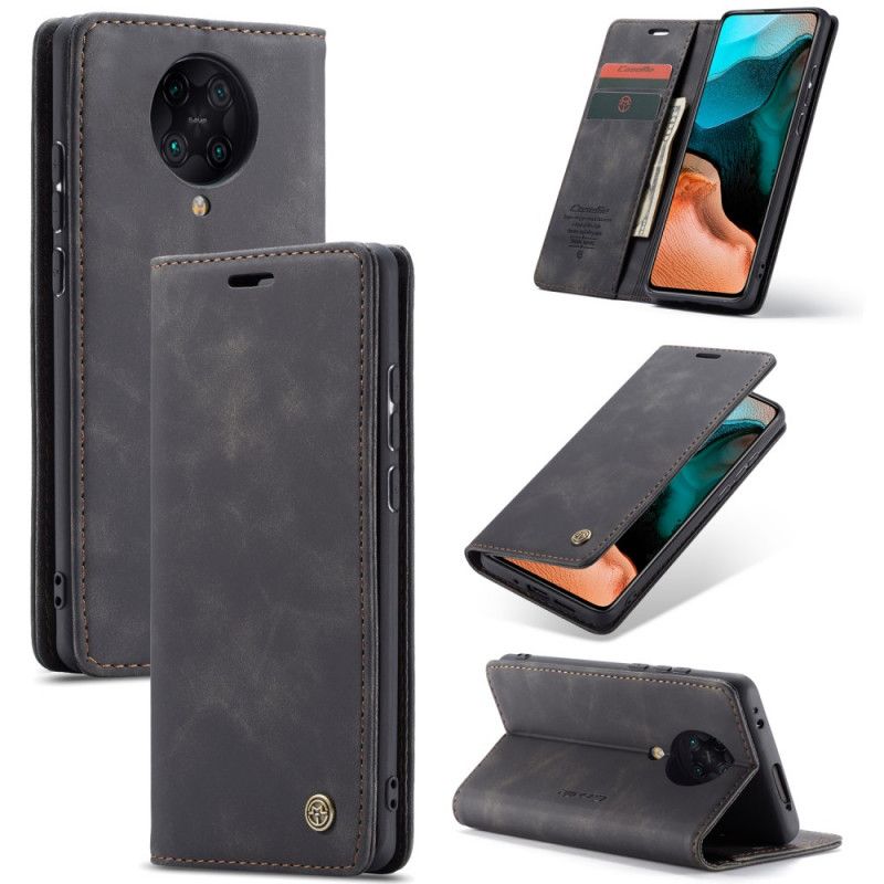 Flip Case Xiaomi Poco F2 Pro Schwarz Ledertasche