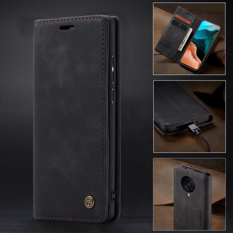 Flip Case Xiaomi Poco F2 Pro Schwarz Ledertasche