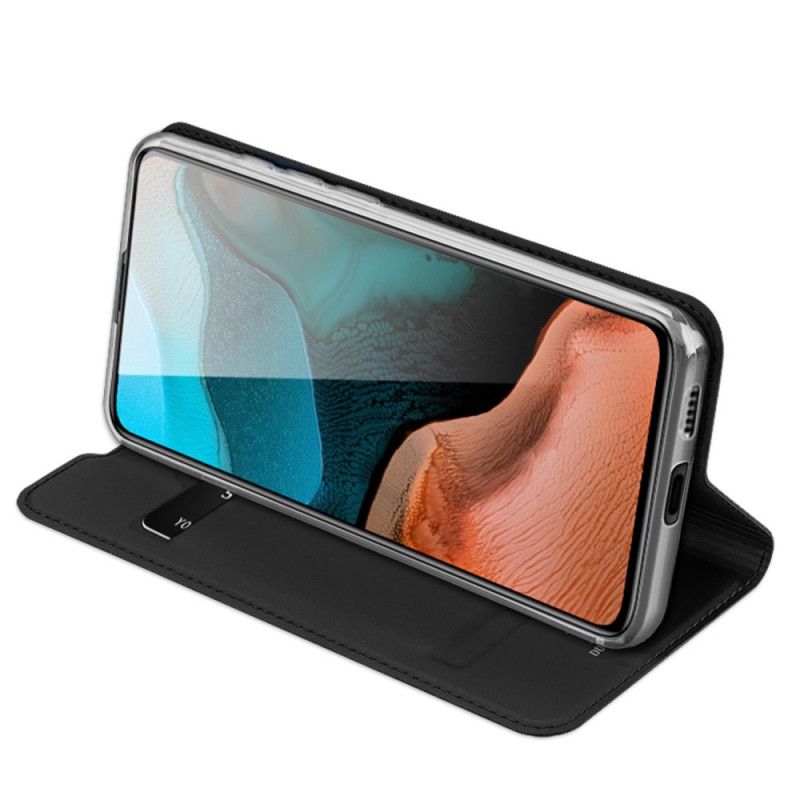 Flip Case Xiaomi Poco F2 Pro Schwarz Pro-Dux-Ducis-Haut