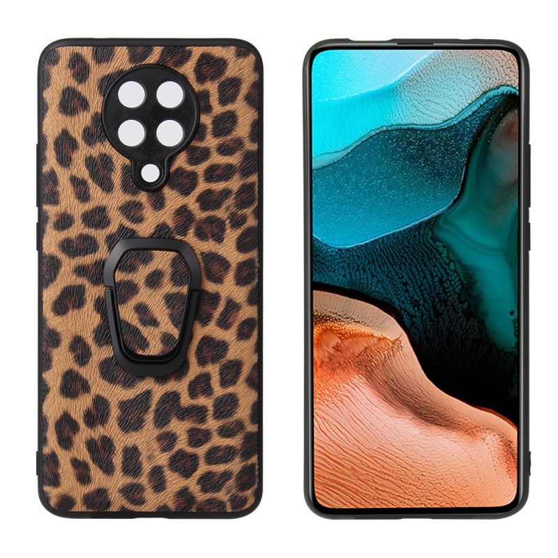 Hülle Für Xiaomi Poco F2 Pro Ringstützender Leopardenfelleffekt