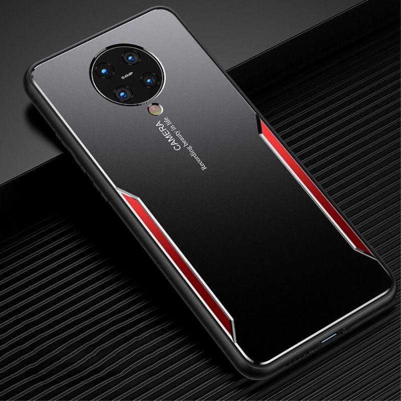 Hülle Für Xiaomi Poco F2 Pro Rot Aluminium-Hybrid-Design