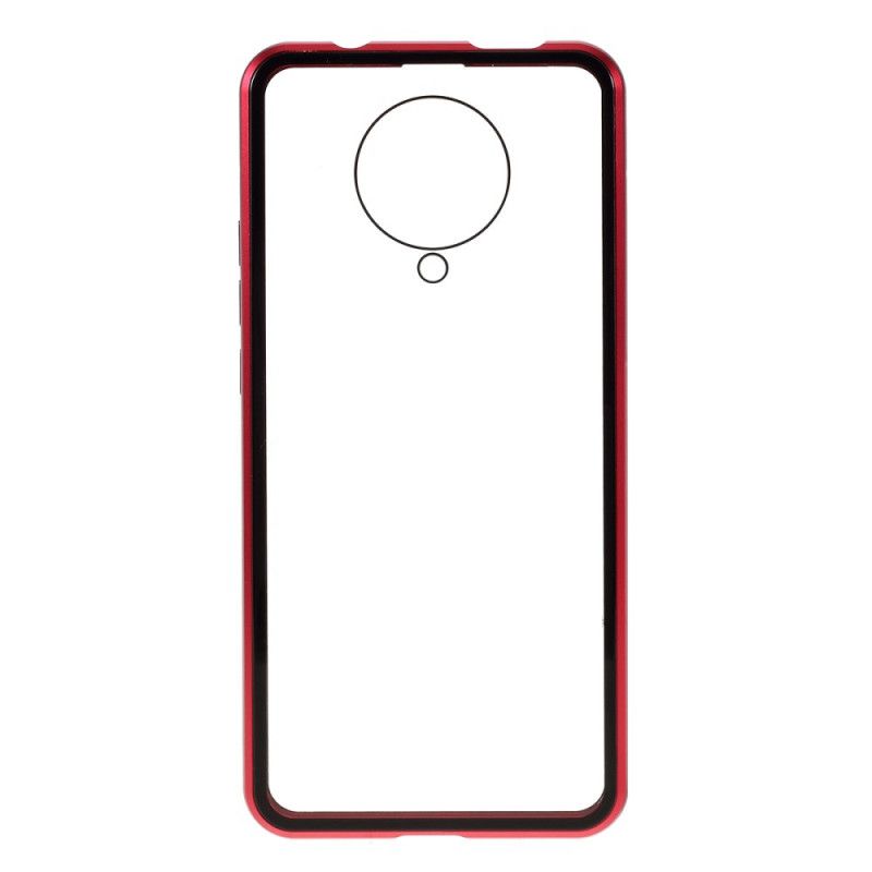 Hülle Für Xiaomi Poco F2 Pro Schwarz Gehärtetes Glas Und Metall Vorne Und Hinten