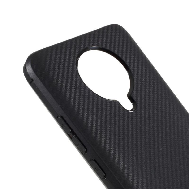 Hülle Xiaomi Poco F2 Pro Schwarz Einzelne Flexible Kohlefaser