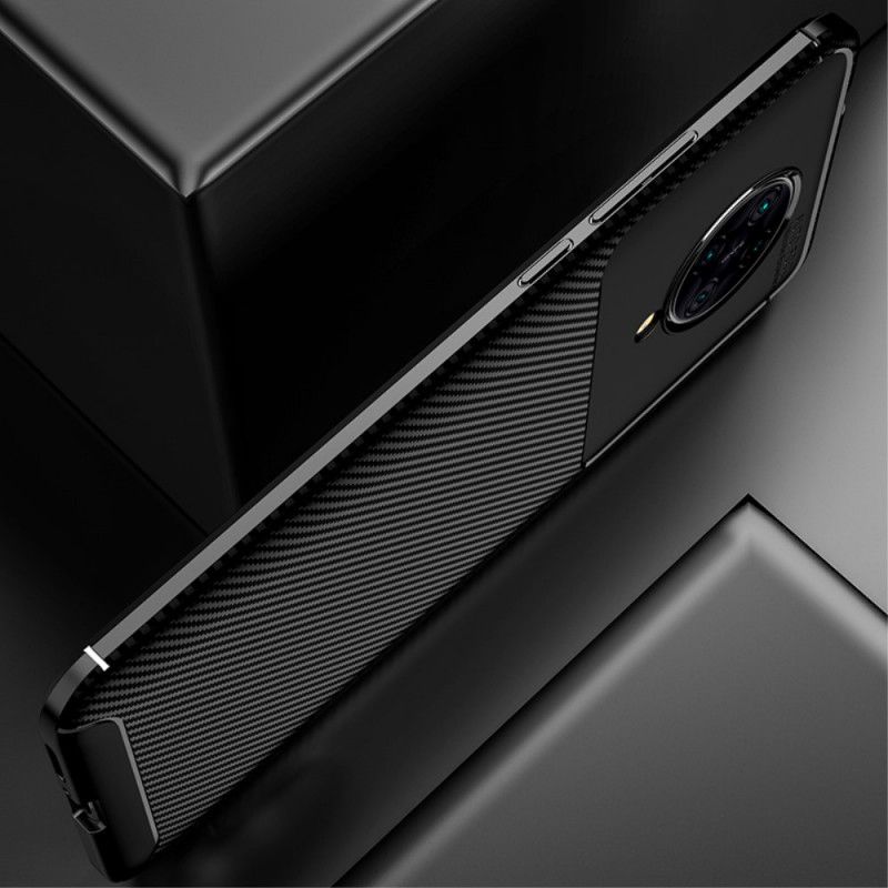 Hülle Xiaomi Poco F2 Pro Schwarz Handyhülle Flexible Kohlefaser