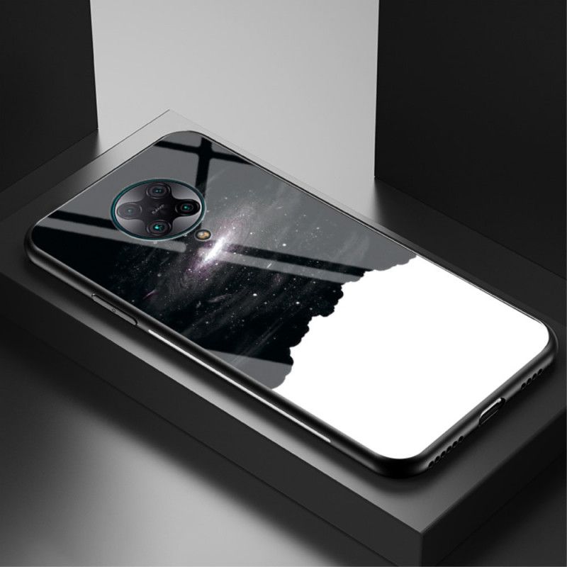 Hülle Xiaomi Poco F2 Pro Schwarz Handyhülle Schönheit Gehärtetes Glas