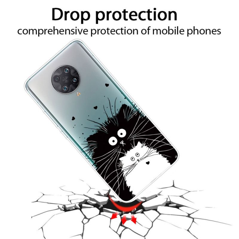Hülle Xiaomi Poco F2 Pro Schwarz Pass Auf Die Katzen Auf