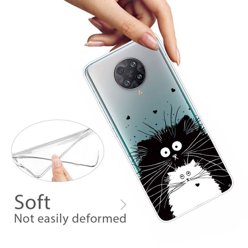 Hülle Xiaomi Poco F2 Pro Schwarz Pass Auf Die Katzen Auf