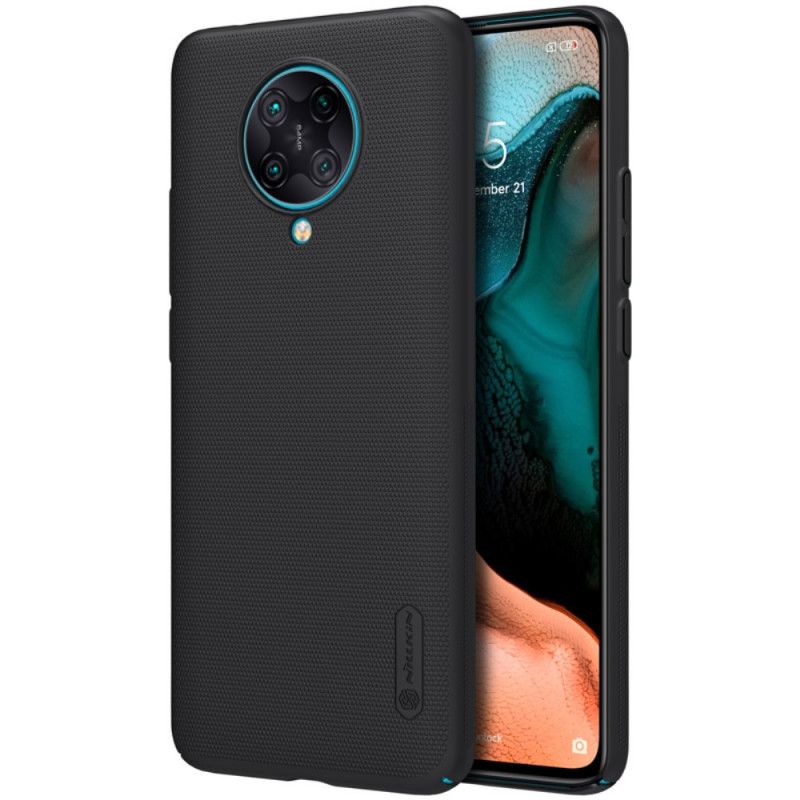 Hülle Xiaomi Poco F2 Pro Schwarz Starrer Gefrosteter Nillkin