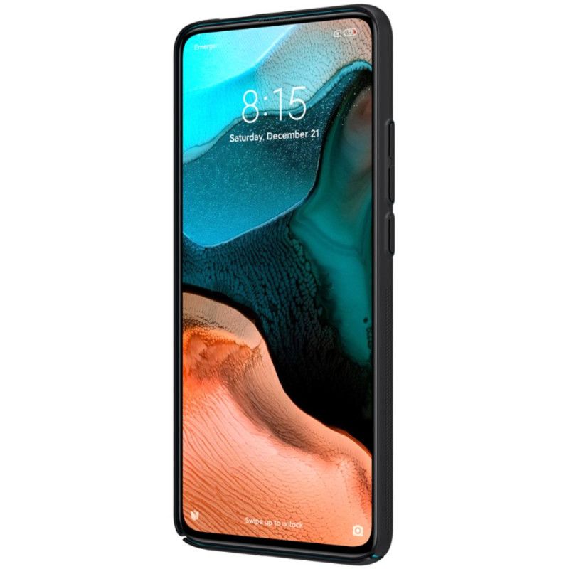 Hülle Xiaomi Poco F2 Pro Schwarz Starrer Gefrosteter Nillkin