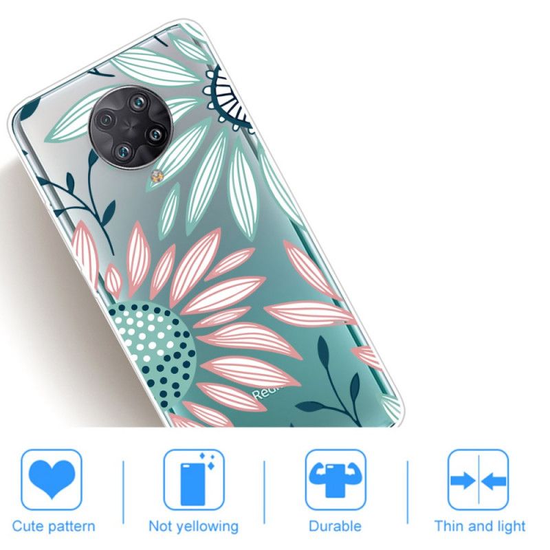 Hülle Xiaomi Poco F2 Pro Transparent Eine Blume