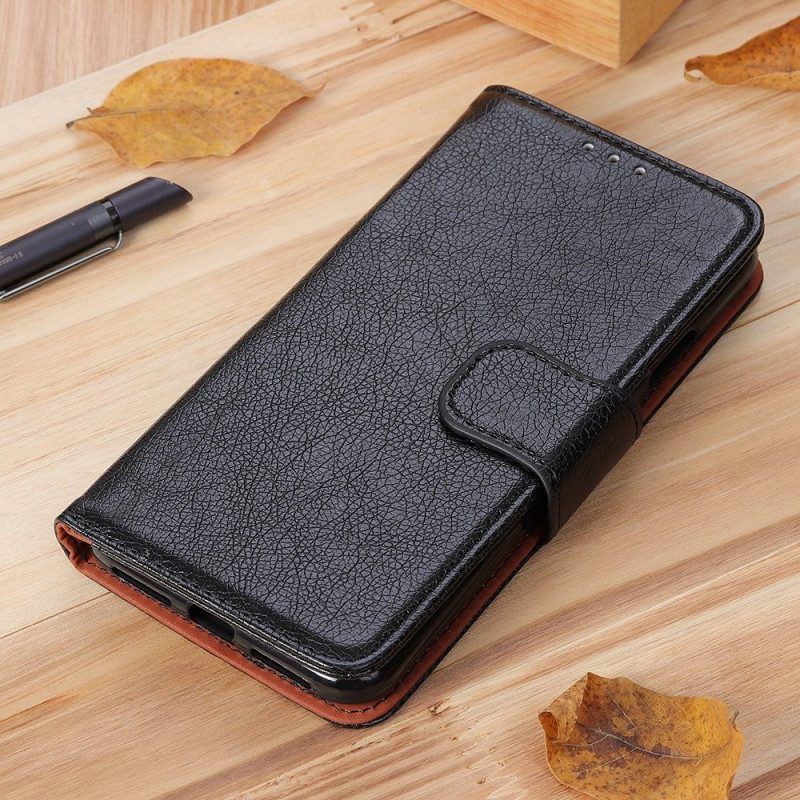 Flip Case Für Samsung Galaxy M33 5G Echtes Nappaleder