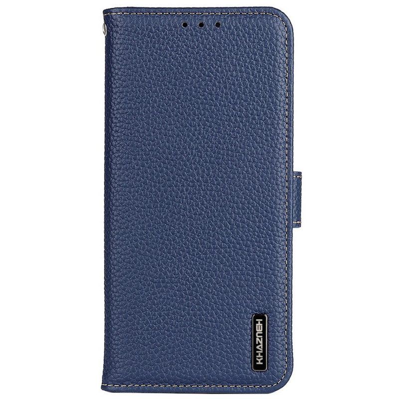 Flip Case Für Samsung Galaxy M33 5G Khazneh Litschi-leder