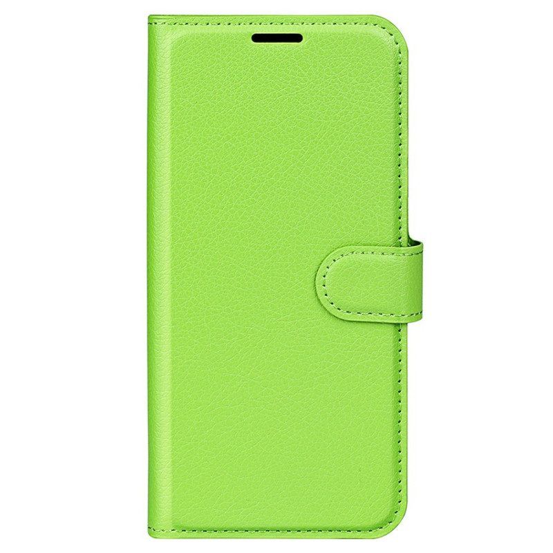 Flip Case Für Samsung Galaxy M33 5G Litschi-leder-stil