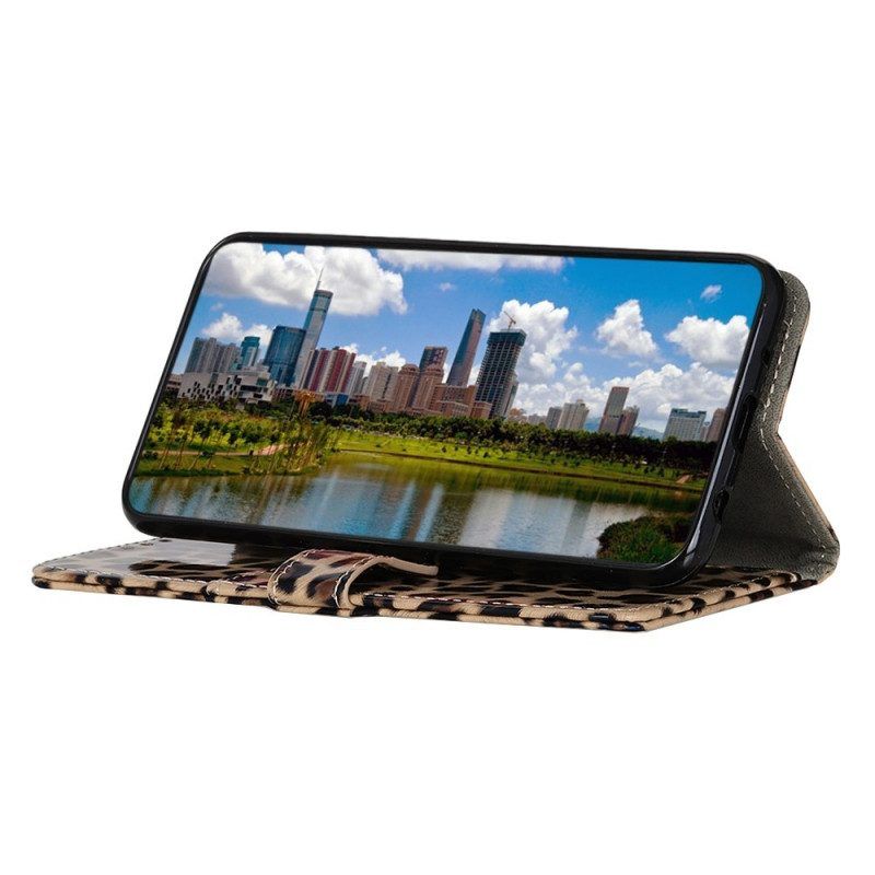 Lederhüllen Für Samsung Galaxy M33 5G Kleiner Leopardeneffekt