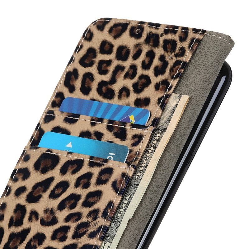 Lederhüllen Für Samsung Galaxy M33 5G Kleiner Leopardeneffekt