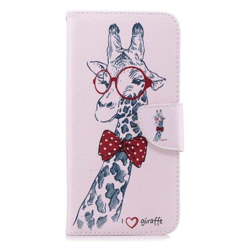 Lederhüllen Für Samsung Galaxy J6 Plus Nerd-Giraffe