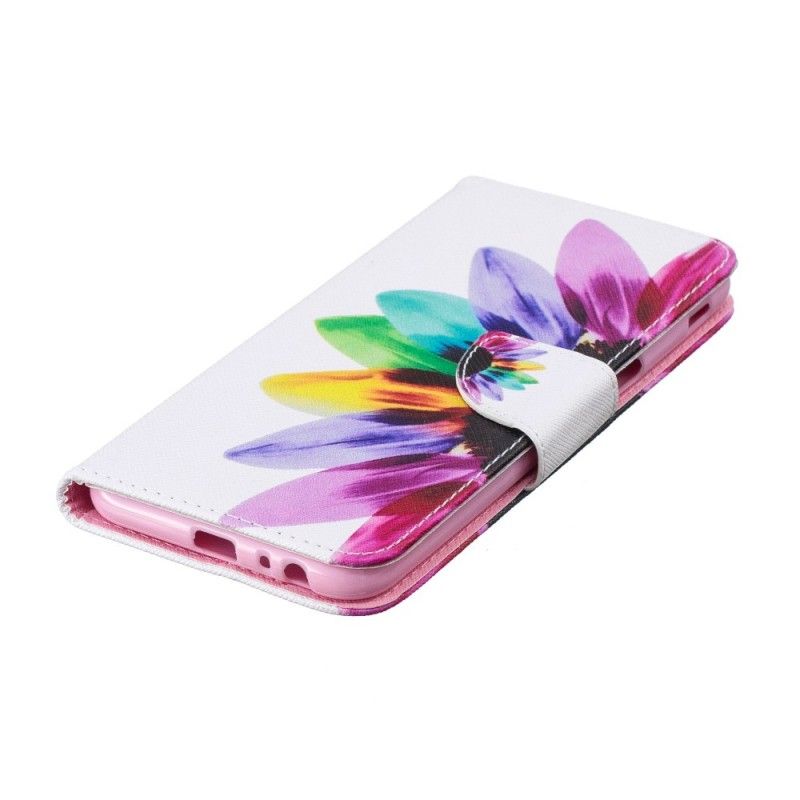 Lederhüllen Samsung Galaxy J6 Plus Aquarellblume