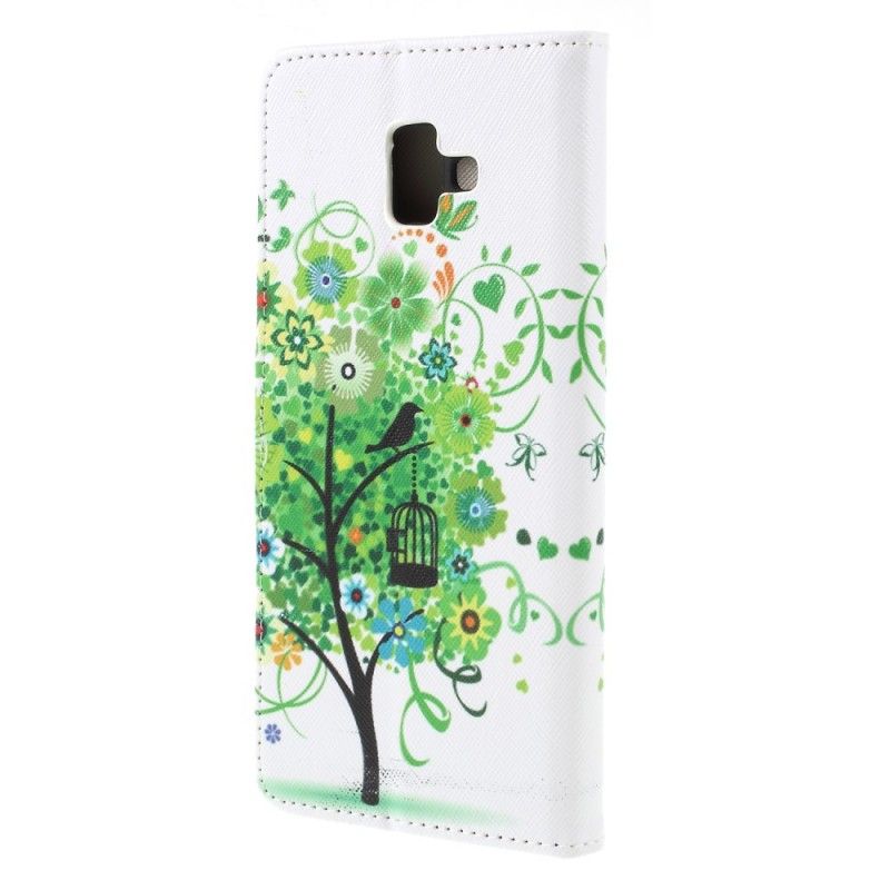 Lederhüllen Samsung Galaxy J6 Plus Blühender Baum