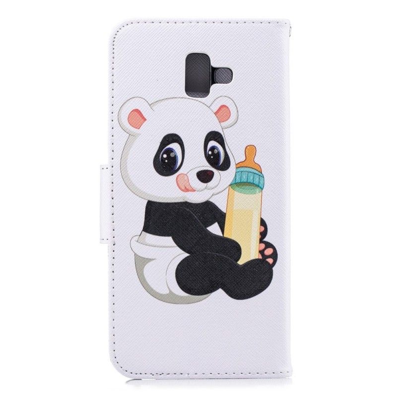 Lederhüllen Samsung Galaxy J6 Plus Handyhülle Babypanda