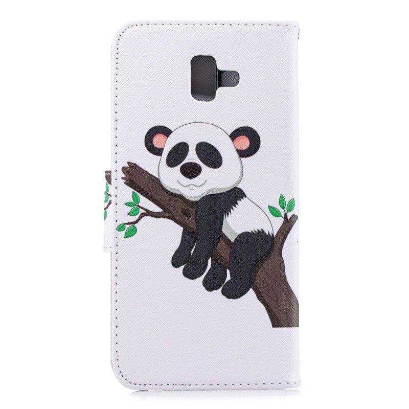 Lederhüllen Samsung Galaxy J6 Plus Handyhülle Fauler Panda