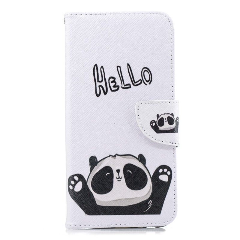 Lederhüllen Samsung Galaxy J6 Plus Handyhülle Hallo Panda