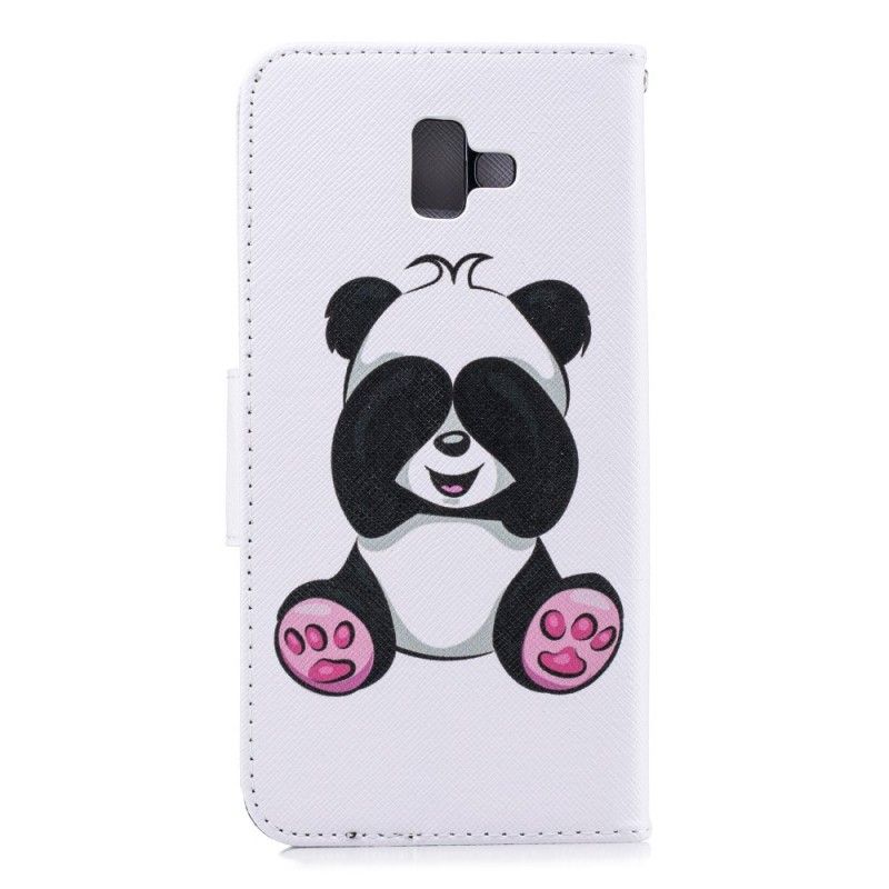 Lederhüllen Samsung Galaxy J6 Plus Lustiger Panda