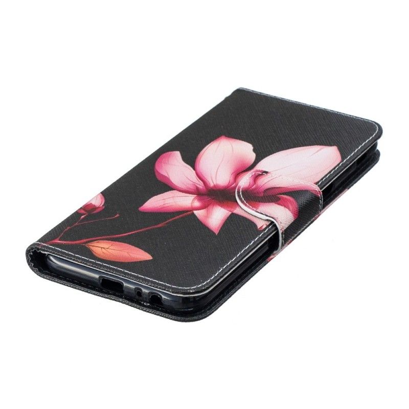 Lederhüllen Samsung Galaxy J6 Plus Rosa Blume