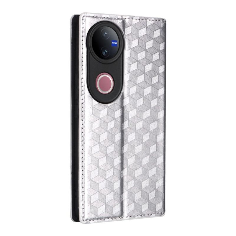 Flip Case Für Vivo V50 5g Mit Aufgedrucktem Diamantmuster
